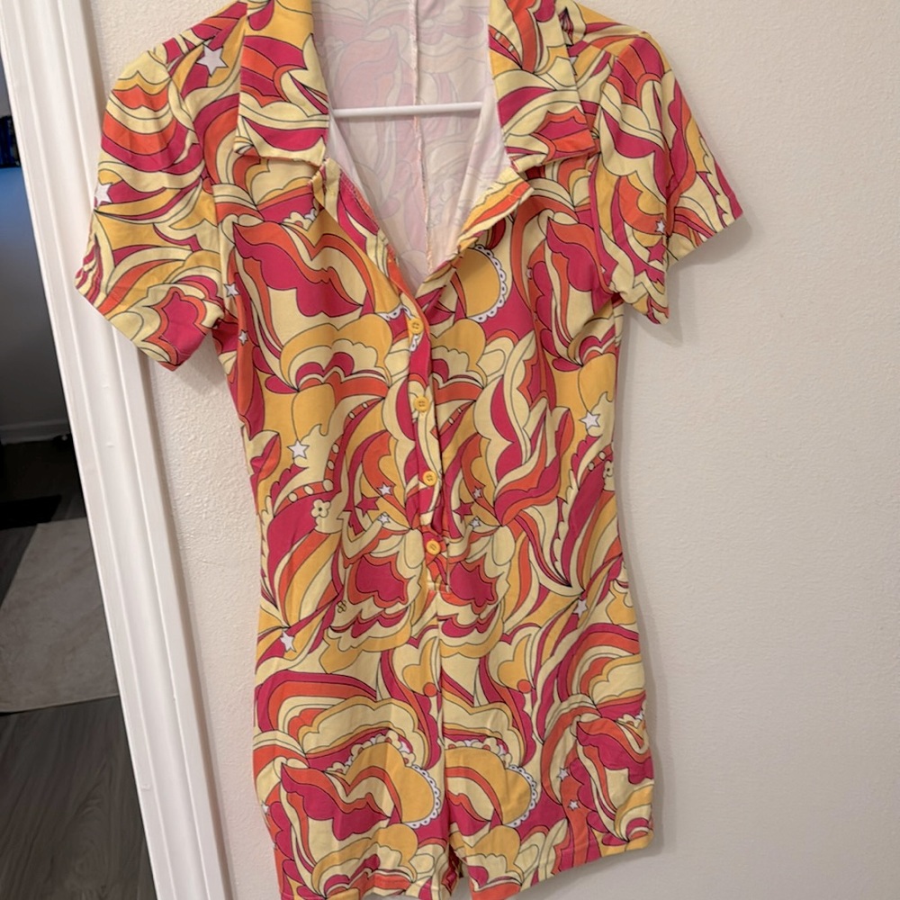Short sleeve bodycon jumpsuit: size L